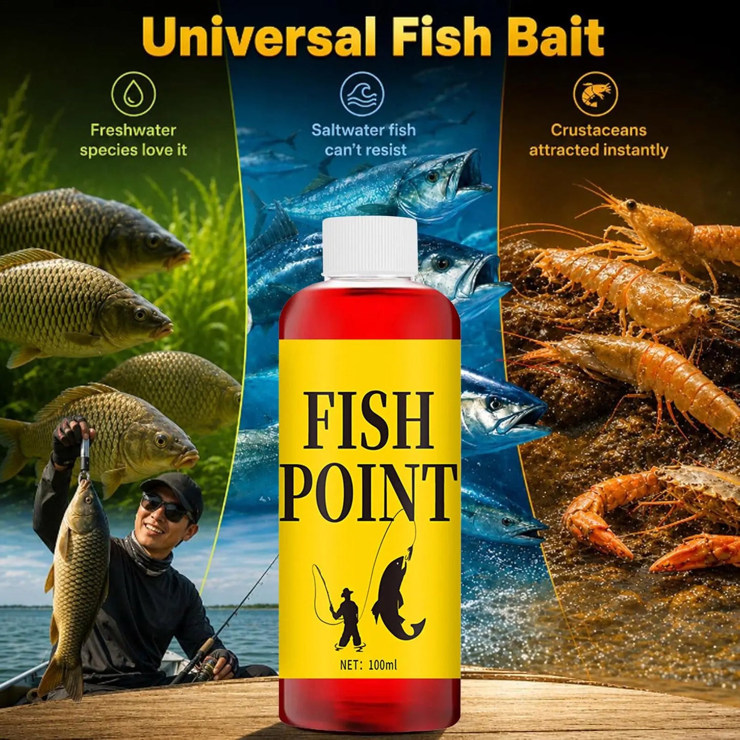 100ml Fish Attractant Liquid | Trout, Bass, Carp & Tilapia Scent