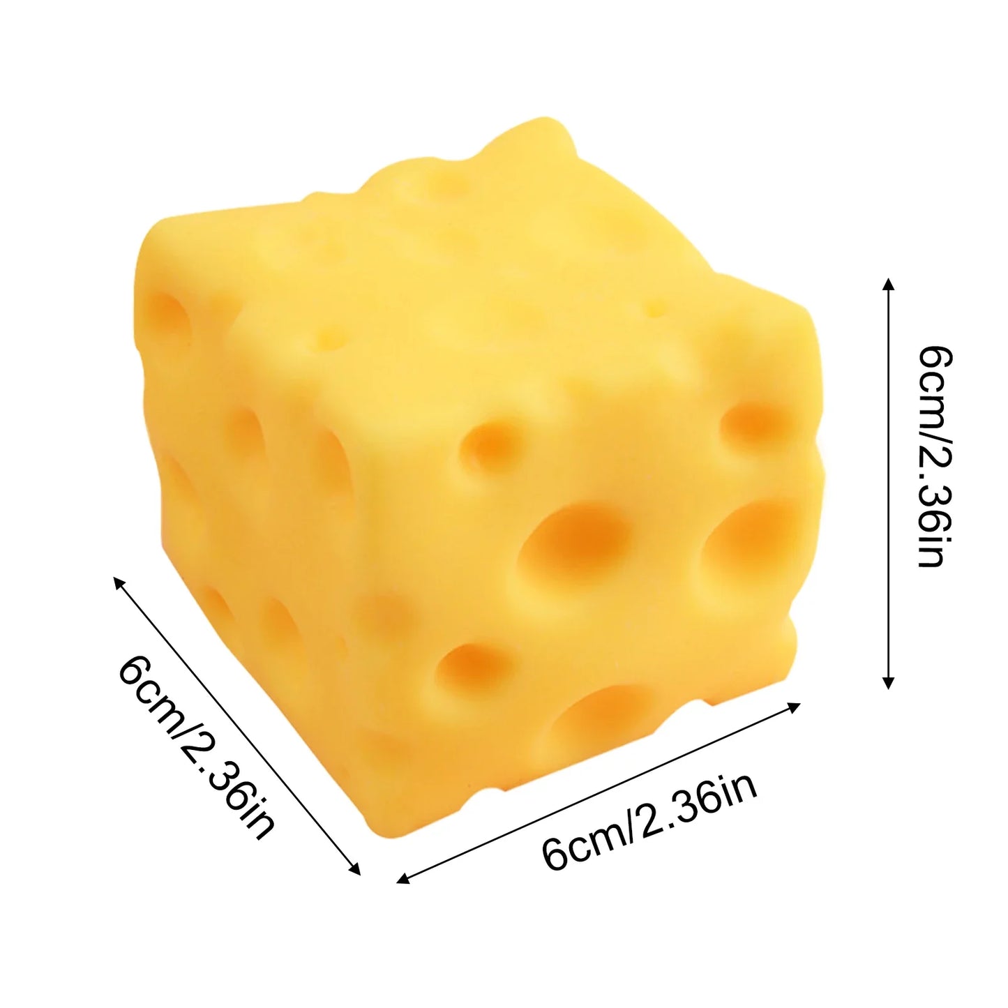 Squishy Cheese Cube Fidget Toy – Slow Rebound Stress Relief