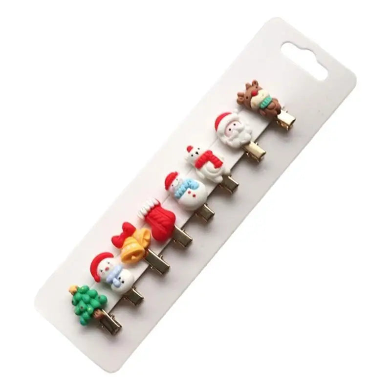 Christmas Hair Clips for Girls – Holiday Barrette Set 8–10pc