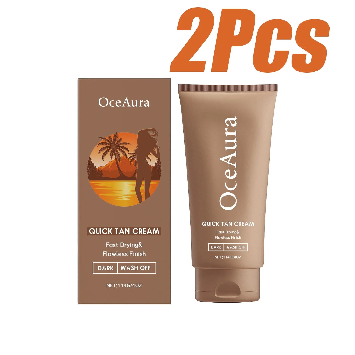 OceAura Sunless Self Tanning Cream | Castor & Jojoba Oil