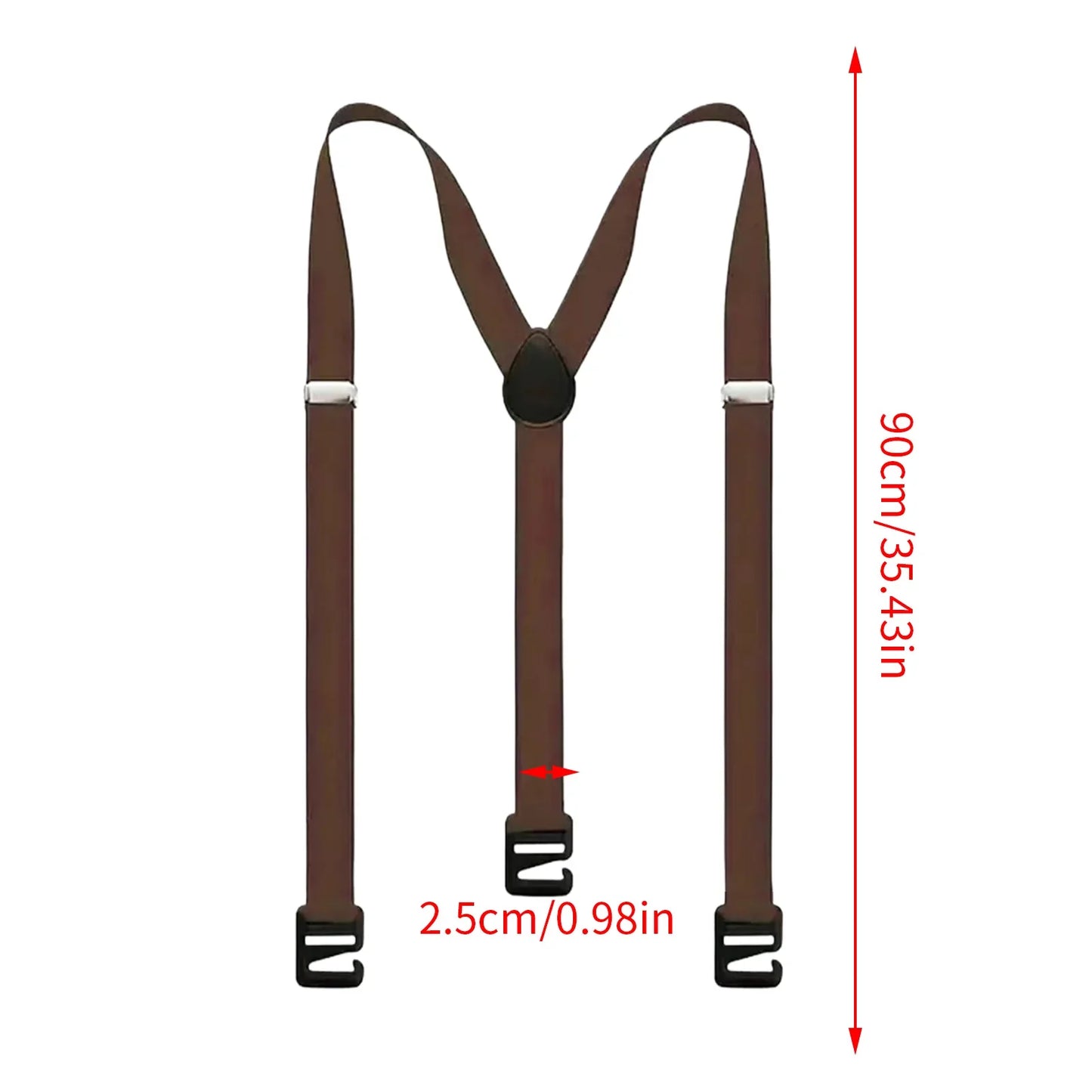 Men's Heavy Duty Y-Back Suspenders – Adjustable Elastic Braces