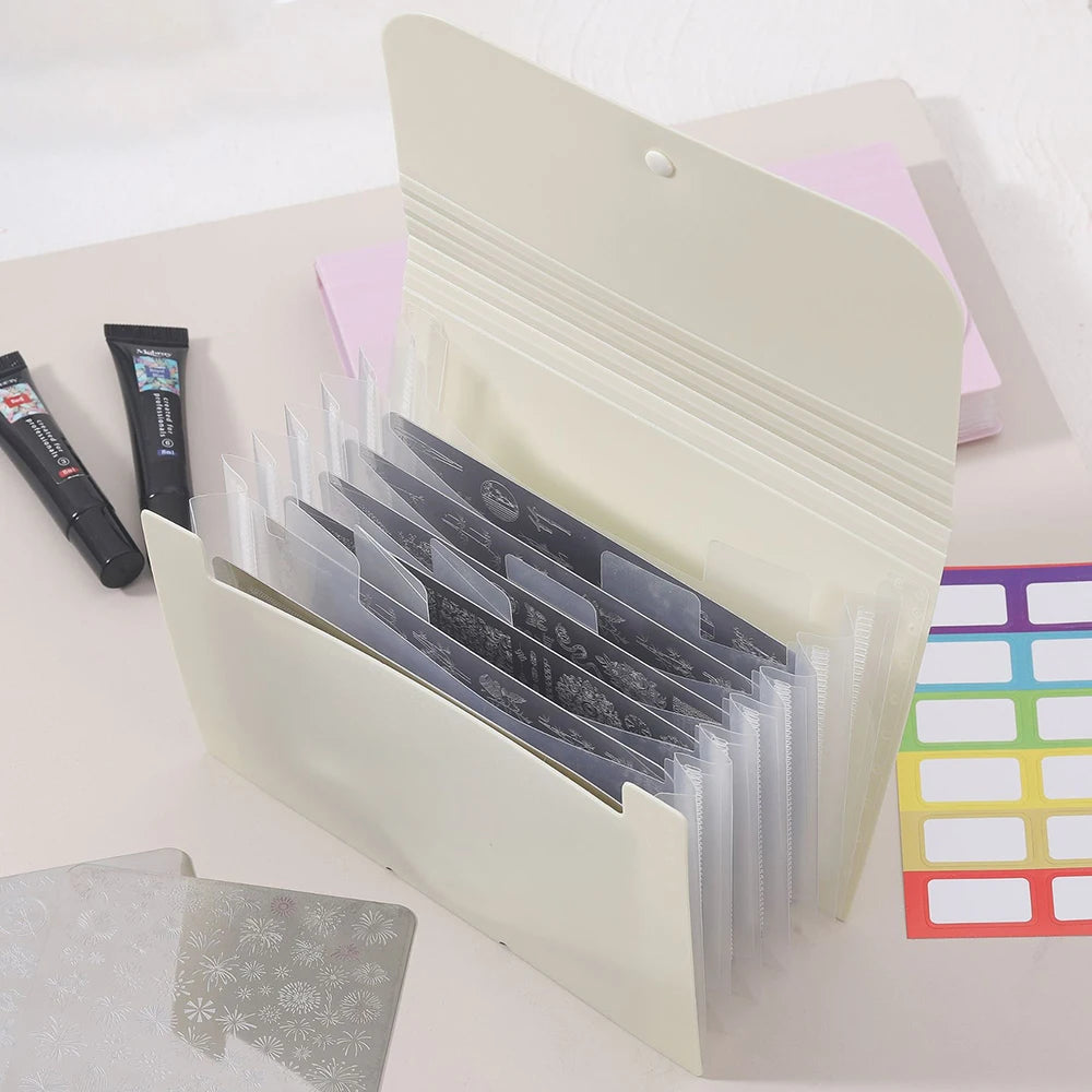 Nail Printing Steel Plate Storage Book Foldable Dustproof Scratch