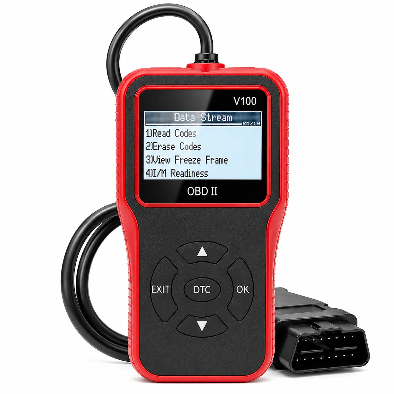 V100 Automotive Engine Fault Code Reader OBD2 Diagnostic Scanner with Voltage Monitoring Function