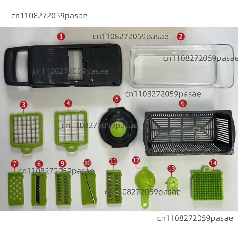 14-in-1 Vegetable Chopper, Slicer & Food Grater | Kitchen Tool