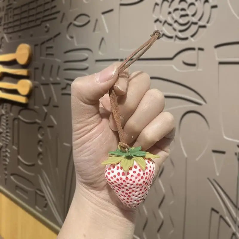 Strawberry Bag Charm – Cute Keychain & Bag Pendant
