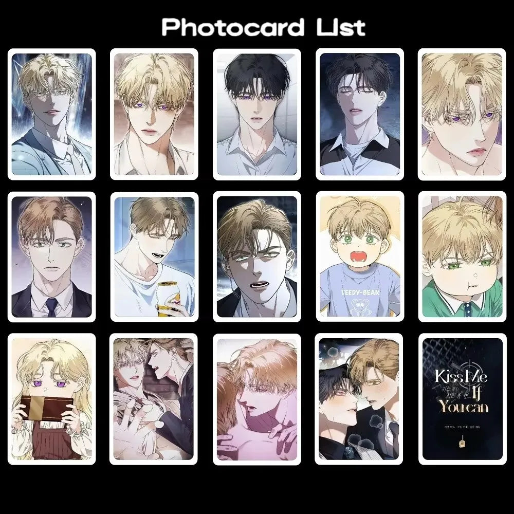 Kiss Me If You Can Manhwa Lomo Cards BL Webtoon Chase Joshua HD