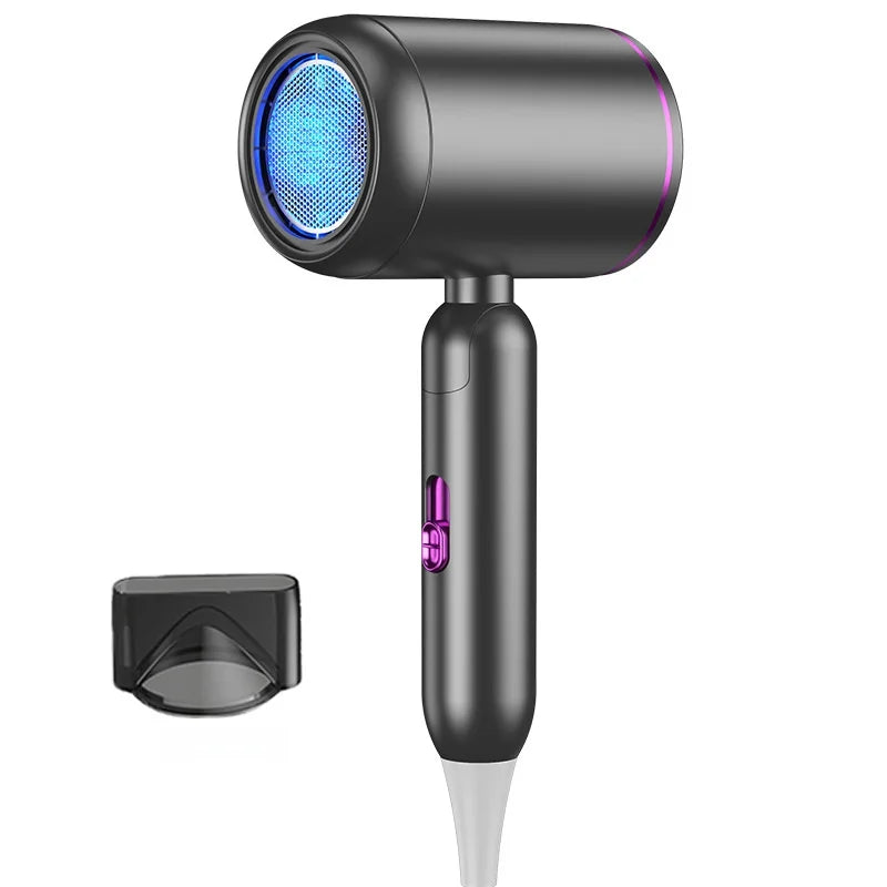 New Product Foldable High Air Volume Hair Dryer 2000W High-Power Fast Drying Blue Light Hair Dryer Eu/Us/Uk/Au Peaceful Pleasures Health and Wellness D-grey-1200W AU