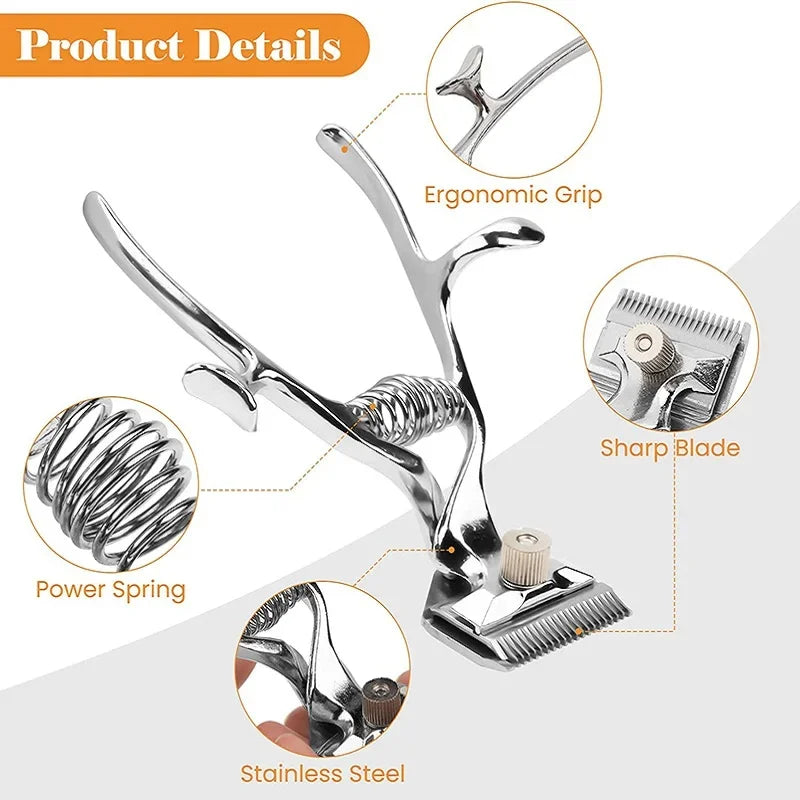 Portable Handheld Manual Hair Clippers Hair Trimmer Cutter Stainless Steel Barber Hair Scissor Styling Tool For Men Hair Care Peaceful Pleasures Health and Wellness