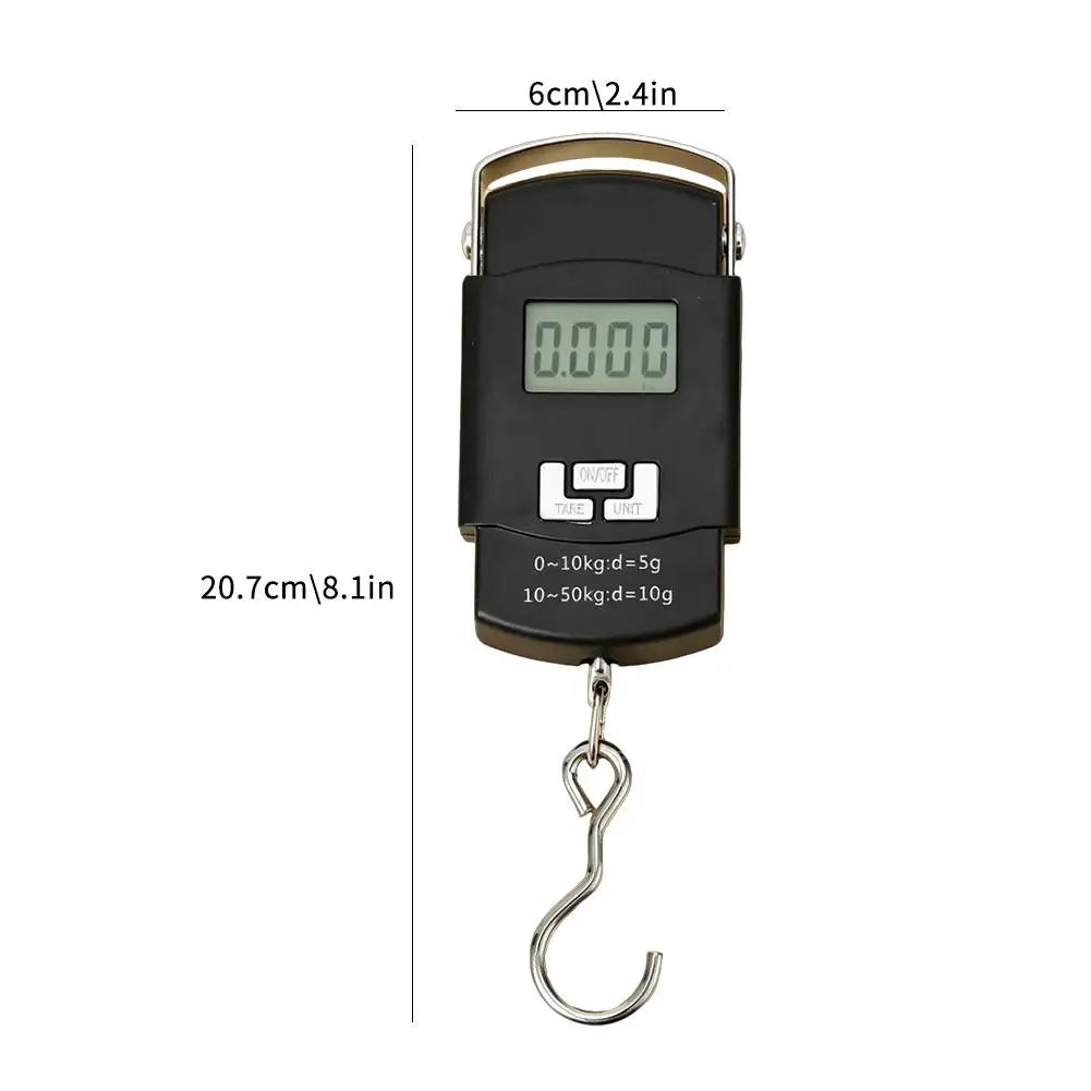 High-precision portable electronic scale household portable mini weighing scale 50kg hook scale food scale (No battery) Peaceful Pleasures Health and Wellness
