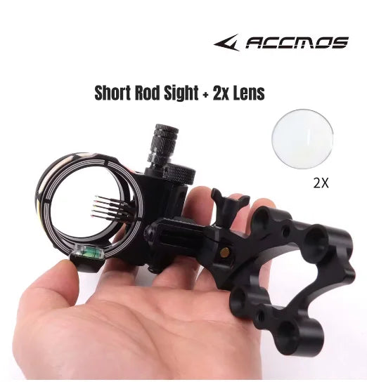 Compound Bow 5-Pin Archery Sight 2x 4x 6x 8x Magnification Optional
