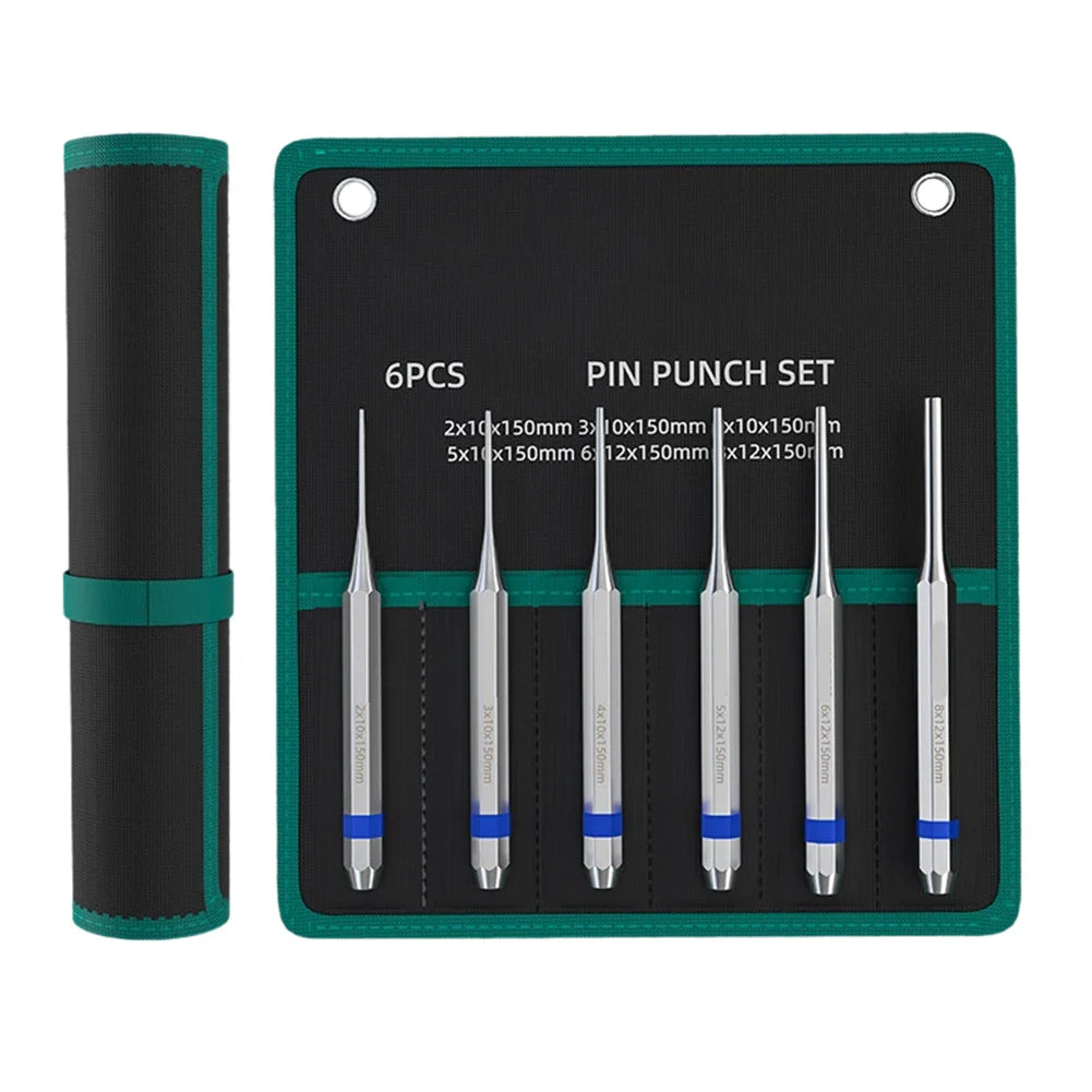 2–8mm Roll Pin Punch Set – Heavy Duty Alloy Steel | 1 or 6 Pcs