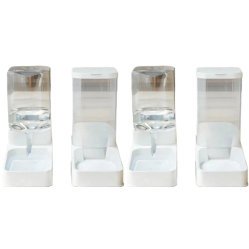 High Quality Large-capacity Pet Feeder Transparent Automatic Feeder Water Dispenser Set New Automatic Feeder Set For Cats Dogs Peaceful Pleasures Health and Wellness 2set