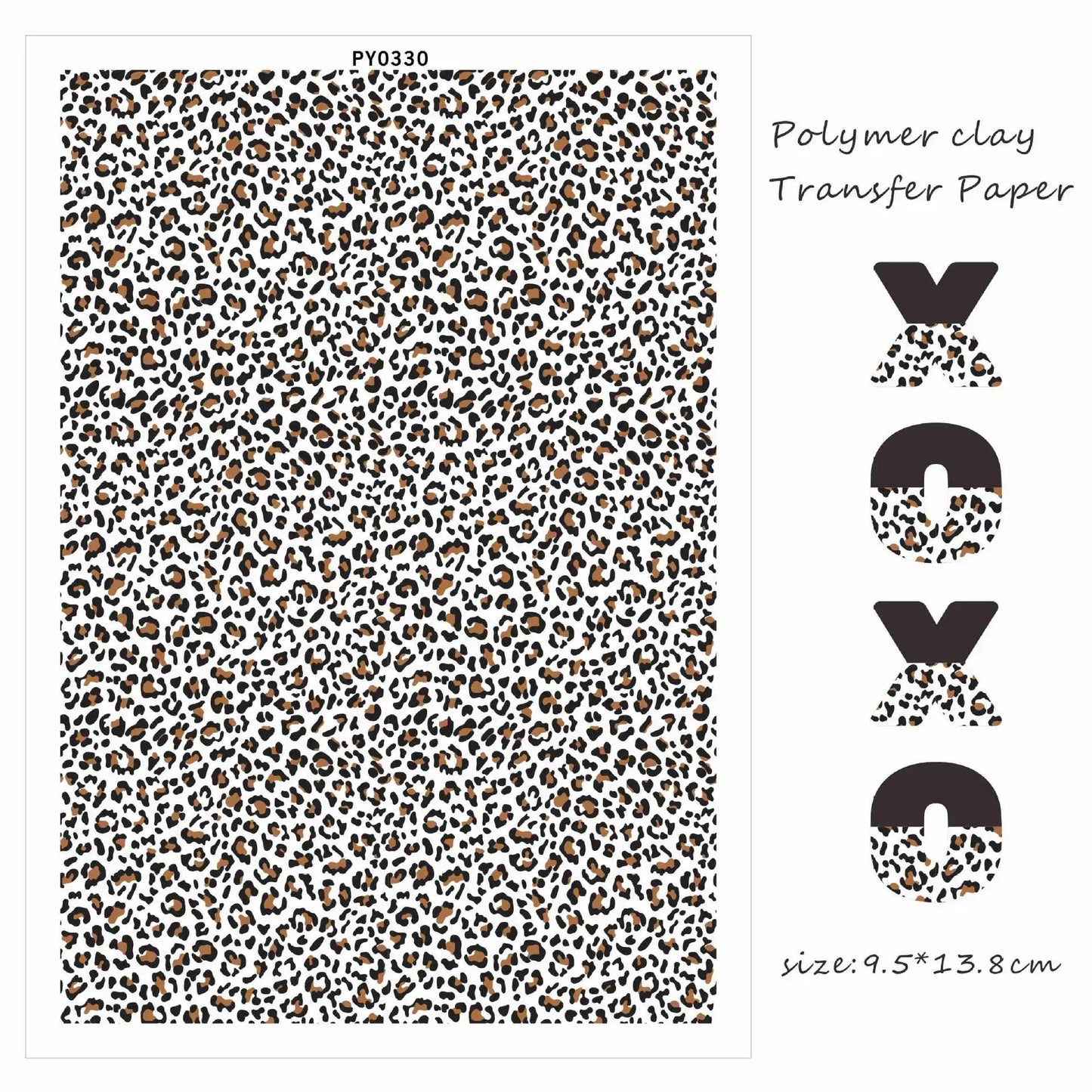 Leopard Print Water Transfer Paper for Polymer Clay Jewelry Making