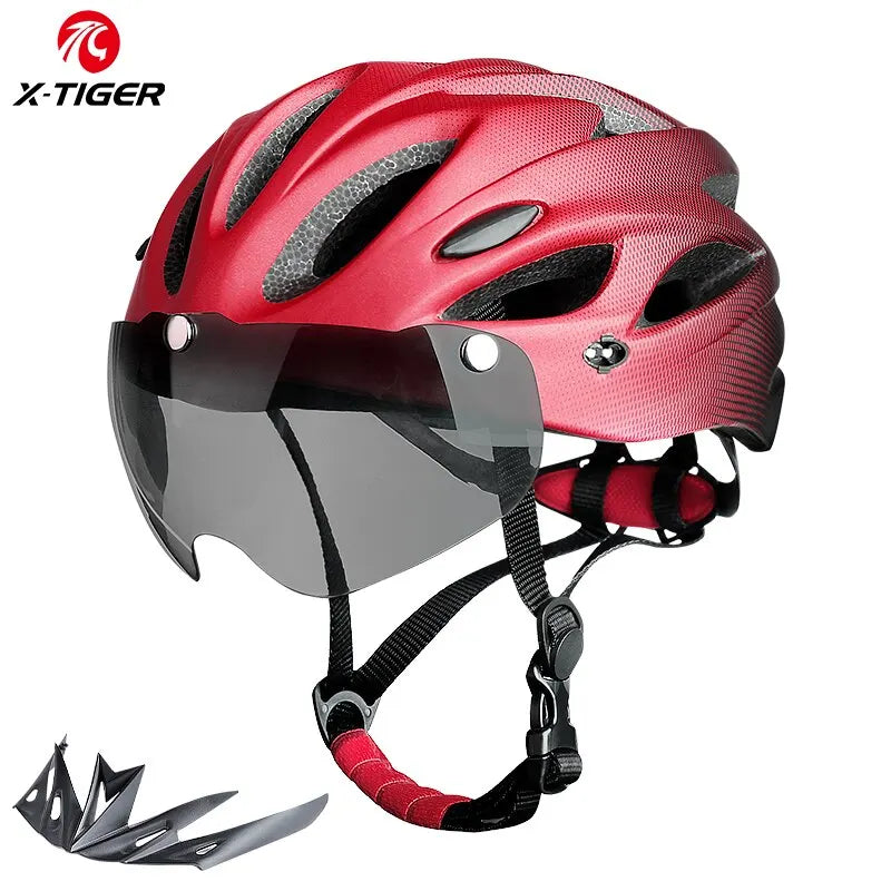Adult Bike Helmet with LED Tail Light – 58–62cm Lightweight