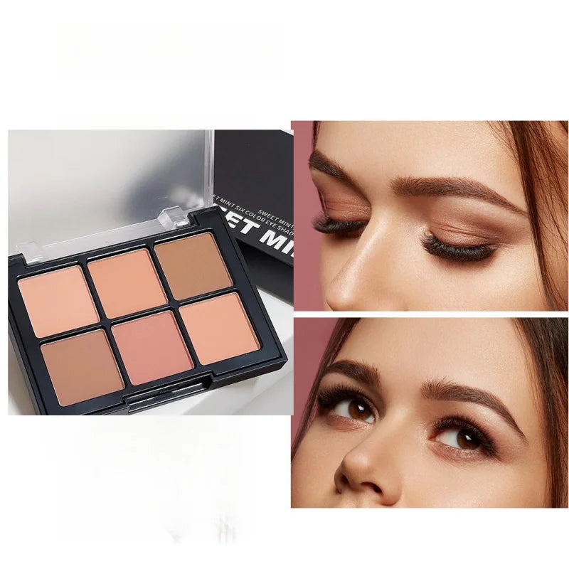 6-Color Eyeshadow Palette – Matte, Shimmer & Glitter | #701