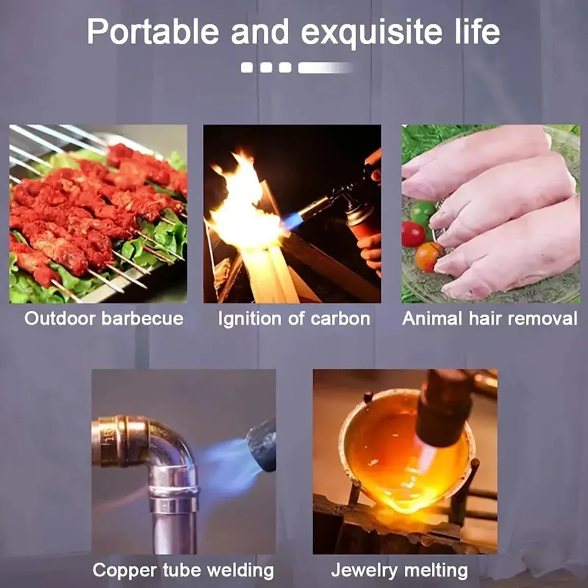 Butane Torch Lighter – BBQ, Camping, Baking & Welding Flame Gun