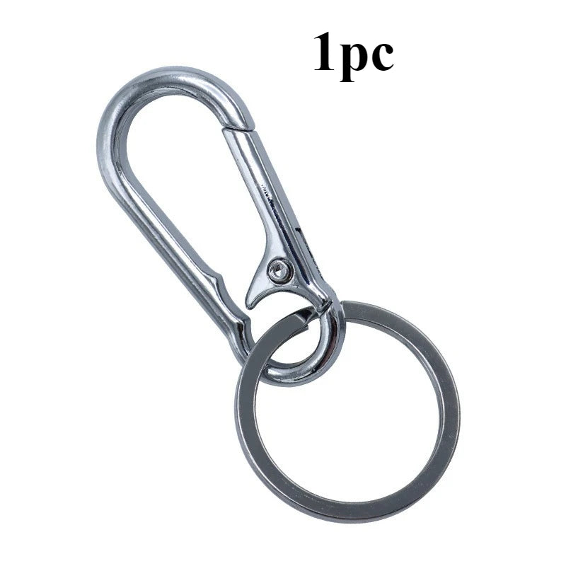 Stainless Steel Carabiner Keychain Clip | Waist Belt Key Ring Carabiner Key Ring Peaceful Pleasures Health and Wellness 1pc