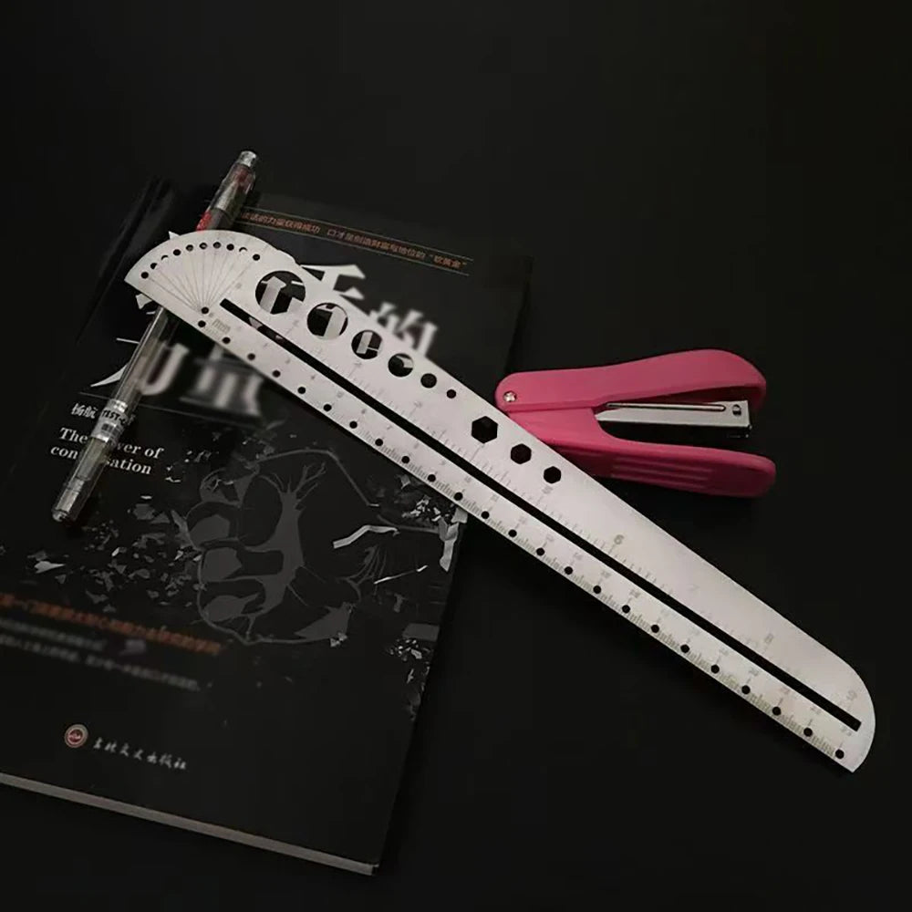 Multi Functional Scale Office Drawing Compass Protractor Hexagonal