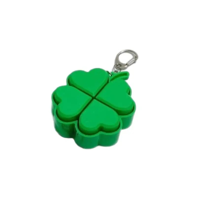 Four-Leaf Clover LED Keychain | Fidget Toy & Lucky Gift
