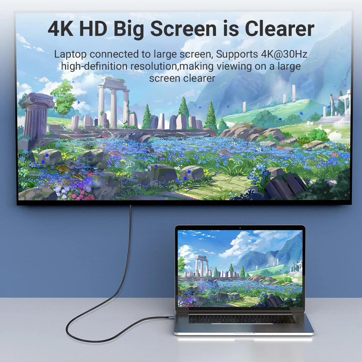 4K 60Hz USB-C to HDMI Cable – MacBook, iPad & iPhone USB-C HDMI Cable Peaceful Pleasures Health and Wellness
