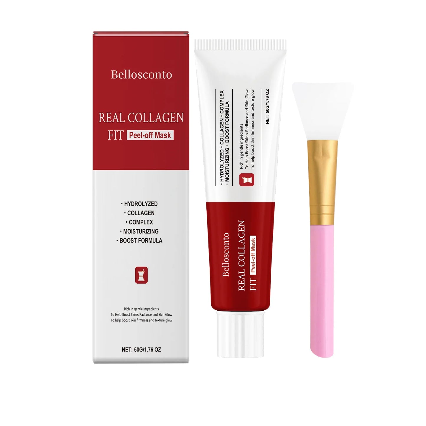 Collagen Peel Off Mask Clean Pores Exfoliating Remove Blackheads Reduce Oil Brighten Dull Skin Moisturize Smooth Skins Face Mask Peaceful Pleasures Health and Wellness 1set Boxed