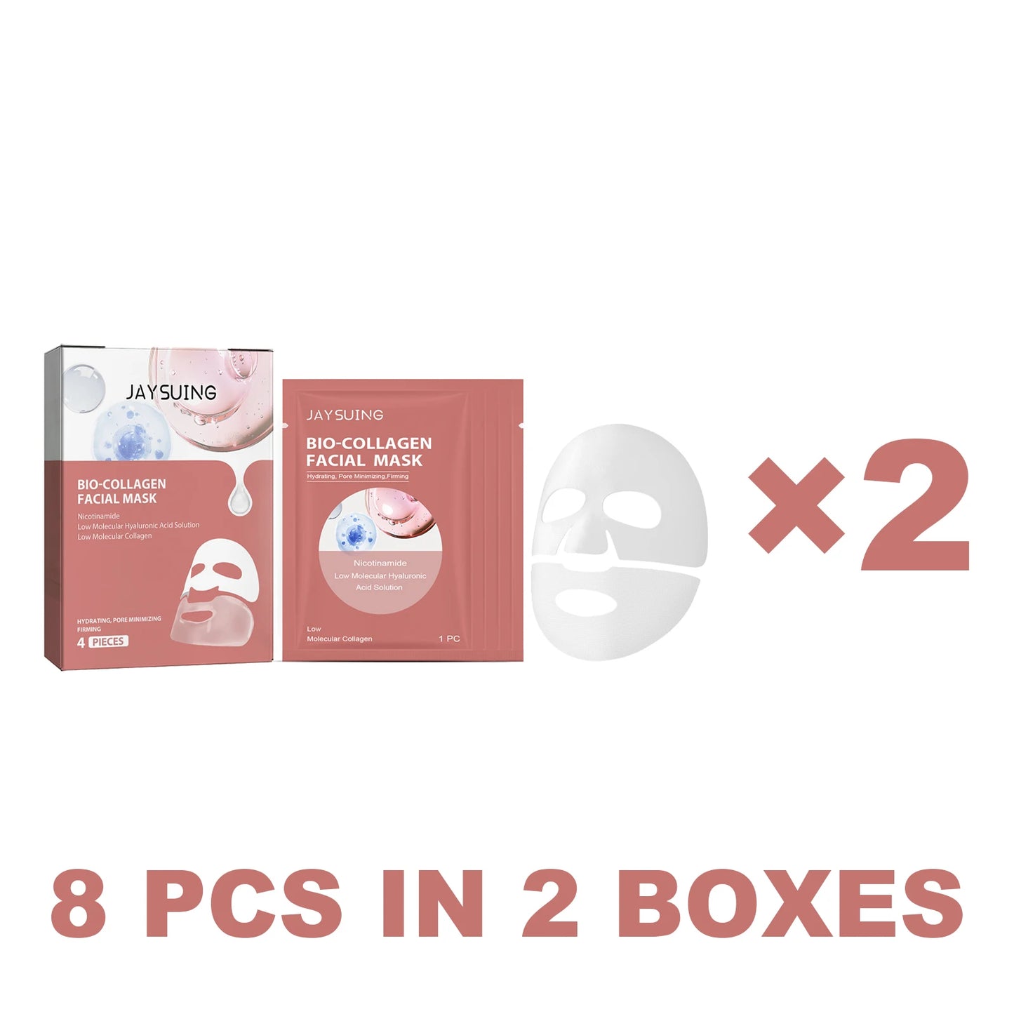 Bio Collagen Facial Mask – Hydrating & Pore-Minimizing 4 Pcs