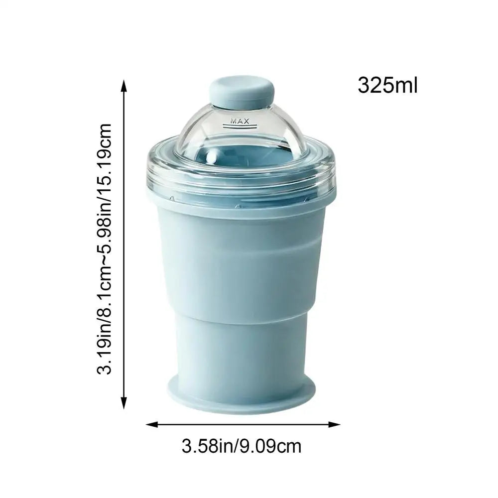 2-in-1 Foldable Silicone Ice Ball Cup & Sphere Mold with Straw