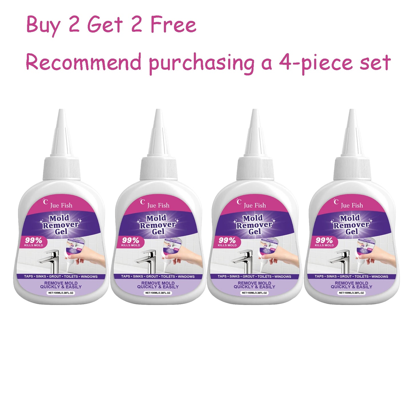 Jue-Fish 100g Mold & Stain Removal Gel | Multi-Surface Cleaner
