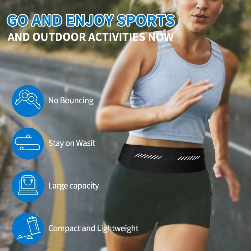2026 Ultra-Thin Sports Running Waistband Phone Pouch for iPhone 15/14/13/12/11 pro Max AirPods pro 3 Gym Waist Pack Bag Outdoor Peaceful Pleasures Health and Wellness