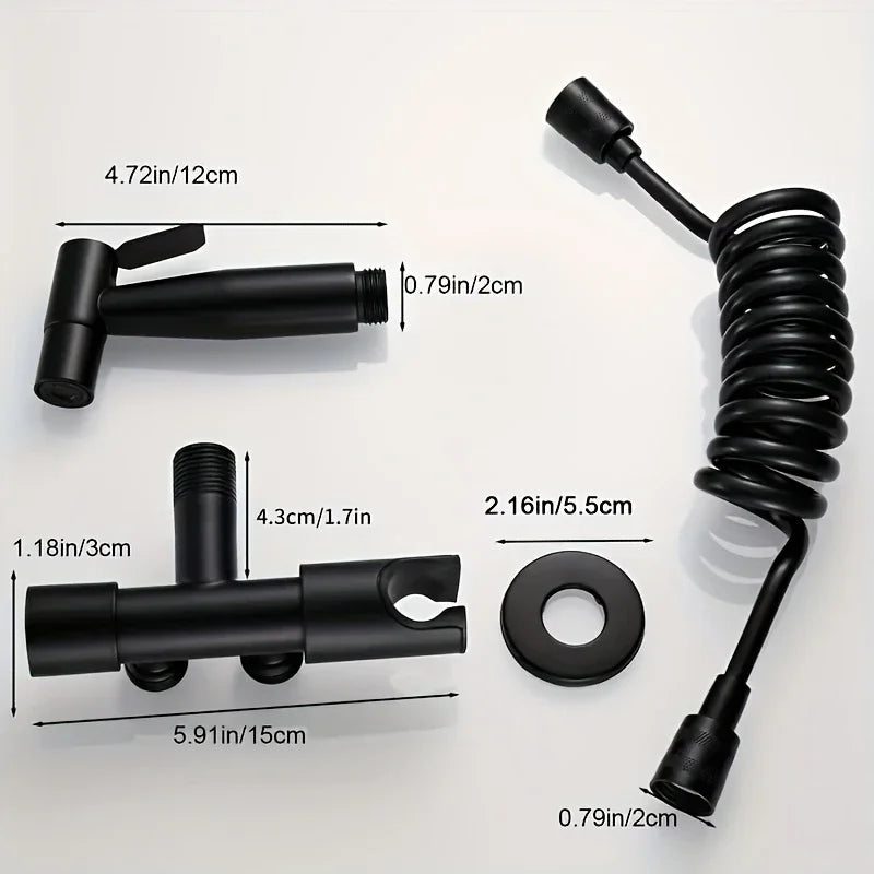 Handheld Bidet Spray Kit | Stainless Steel Dual Outlet Angle Valve