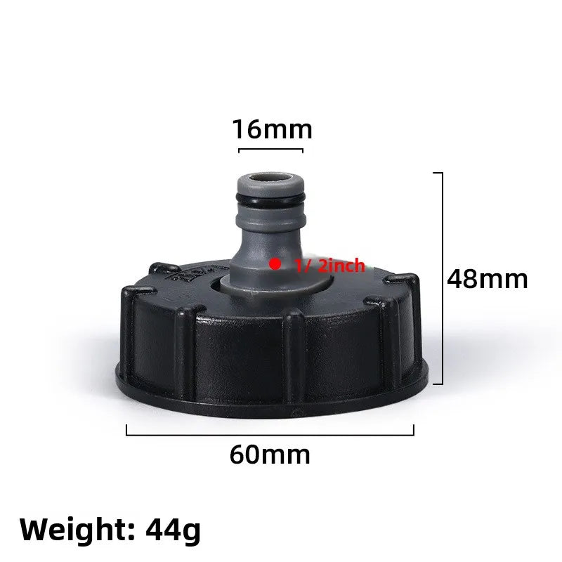 IBC Tank Adapter S60x6 to 1/2" & 3/4" Male Female Spout