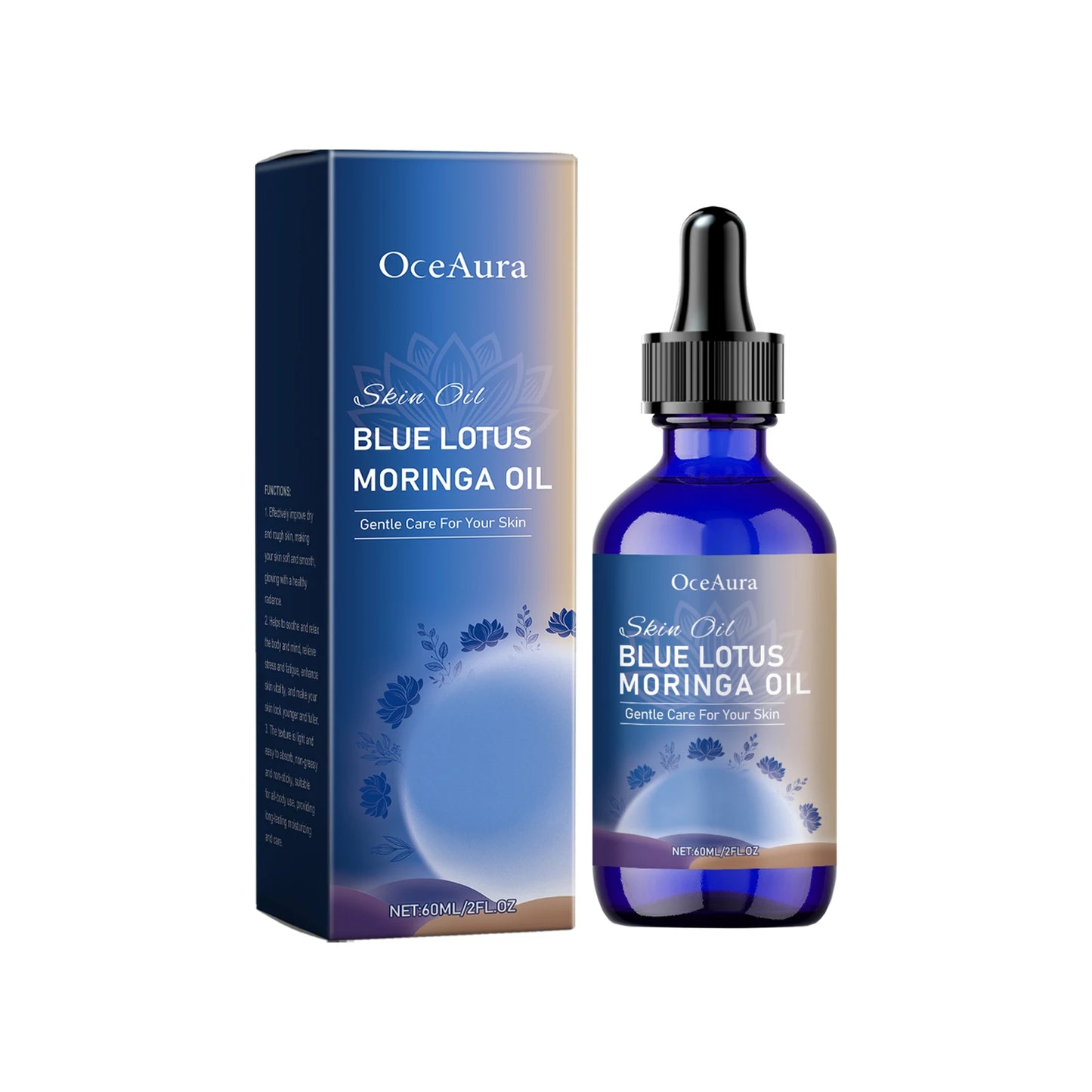 Blue Lotus & Moringa Dry Body Oil – Nourishing 60ml | OceAura