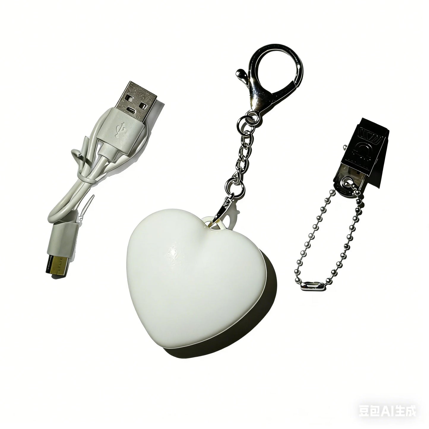Glow Heart Light Rechargeable Purse Light Touch-Sensitive Heart Cloud Shaped LED Bag Lamp Women USB Charging Compact Wallet Ligh Peaceful Pleasures Health and Wellness White -1pc