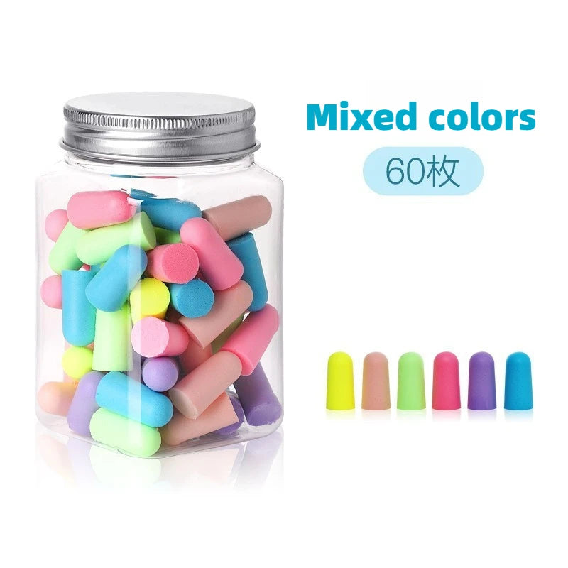 10/24/60pcs Comfortable Earplugs Antinoise Ear Plugs Sleep Noise Reduction Ear Protector for Sleep Soft Foam Earplugs Anti-Noise Peaceful Pleasures Health and Wellness 60pcs