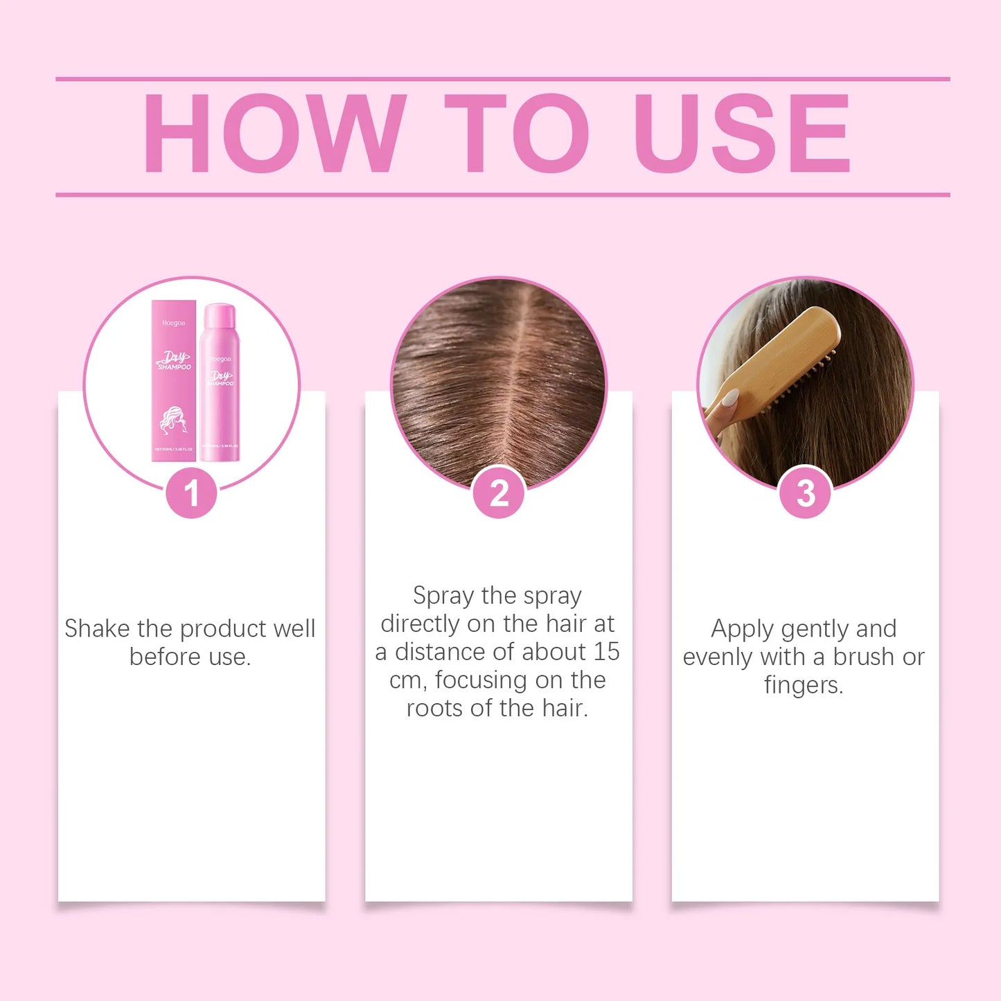 HOEGOA Rose Leave-In Hair Spray | No-Wash Conditioner