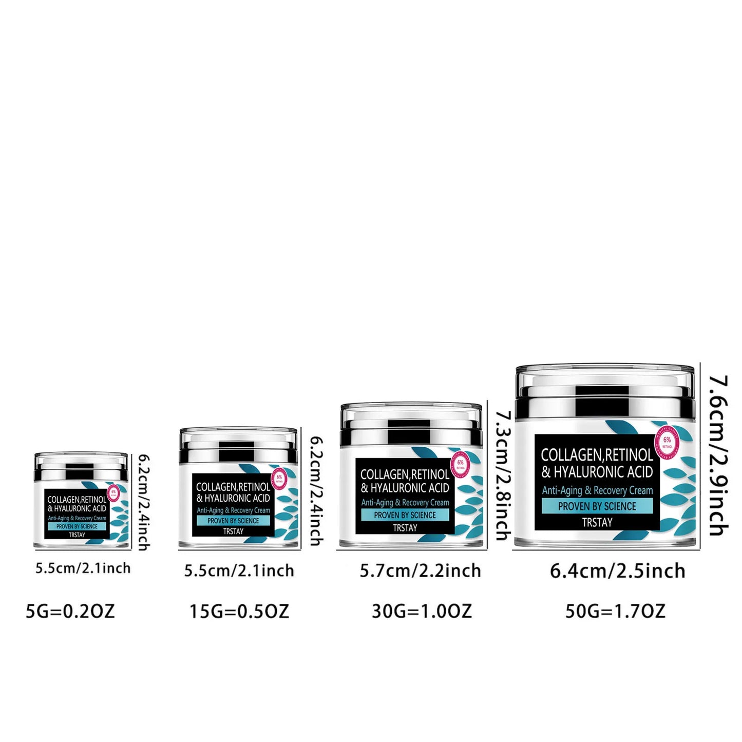Collagen Cream for Face with Retinol and Hyaluronic Acid Peaceful Pleasures Health and Wellness