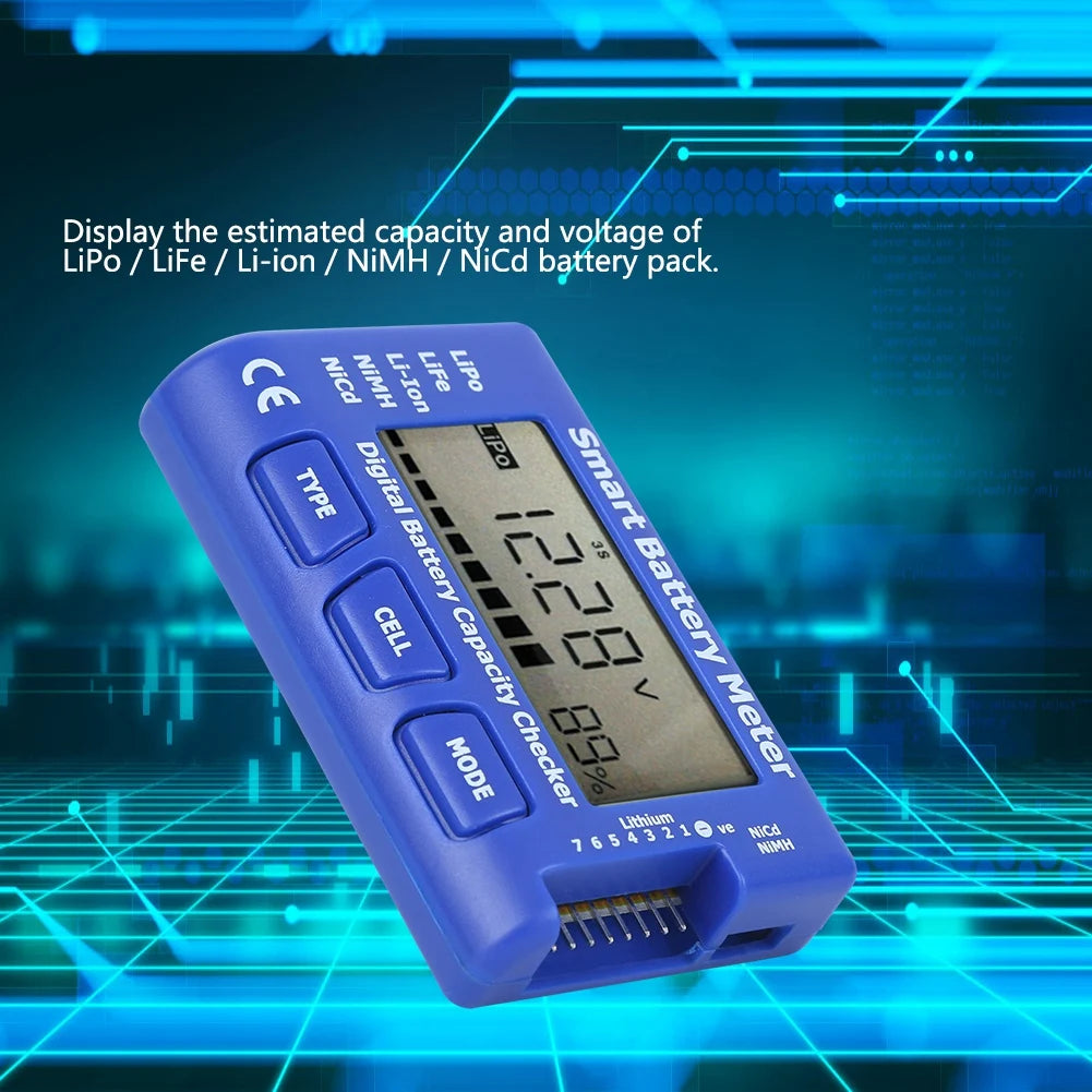 5 1 Intelligent Digital Battery Meter Capacity Checker LCD Display