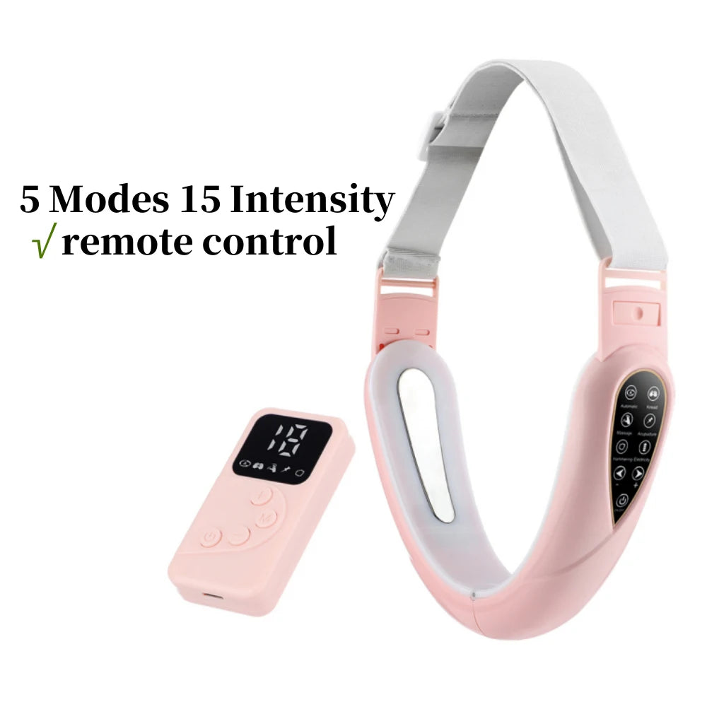 V-Face Lifting Beauty Device Electric Double Chin Removal Facial Massager with Heat V-line Tape for Women and Men Skincare Tool Peaceful Pleasures Health and Wellness 5 Modes 15 Levels 1