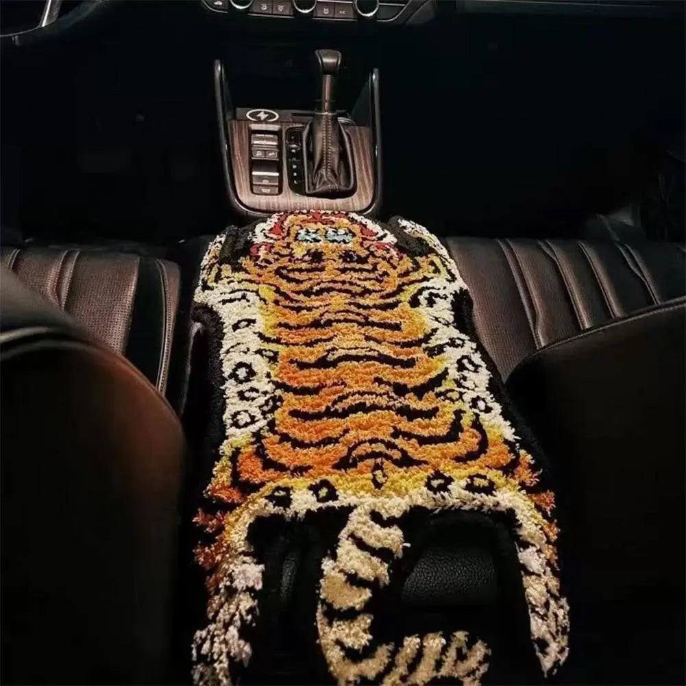 Car Center Console Mat Soft Anti‑Slip Center Console Decor Mat Universal Auto Interior Decorative Protective Pad for Vehicle Peaceful Pleasures Health and Wellness Artificial Plush Four Seasons C