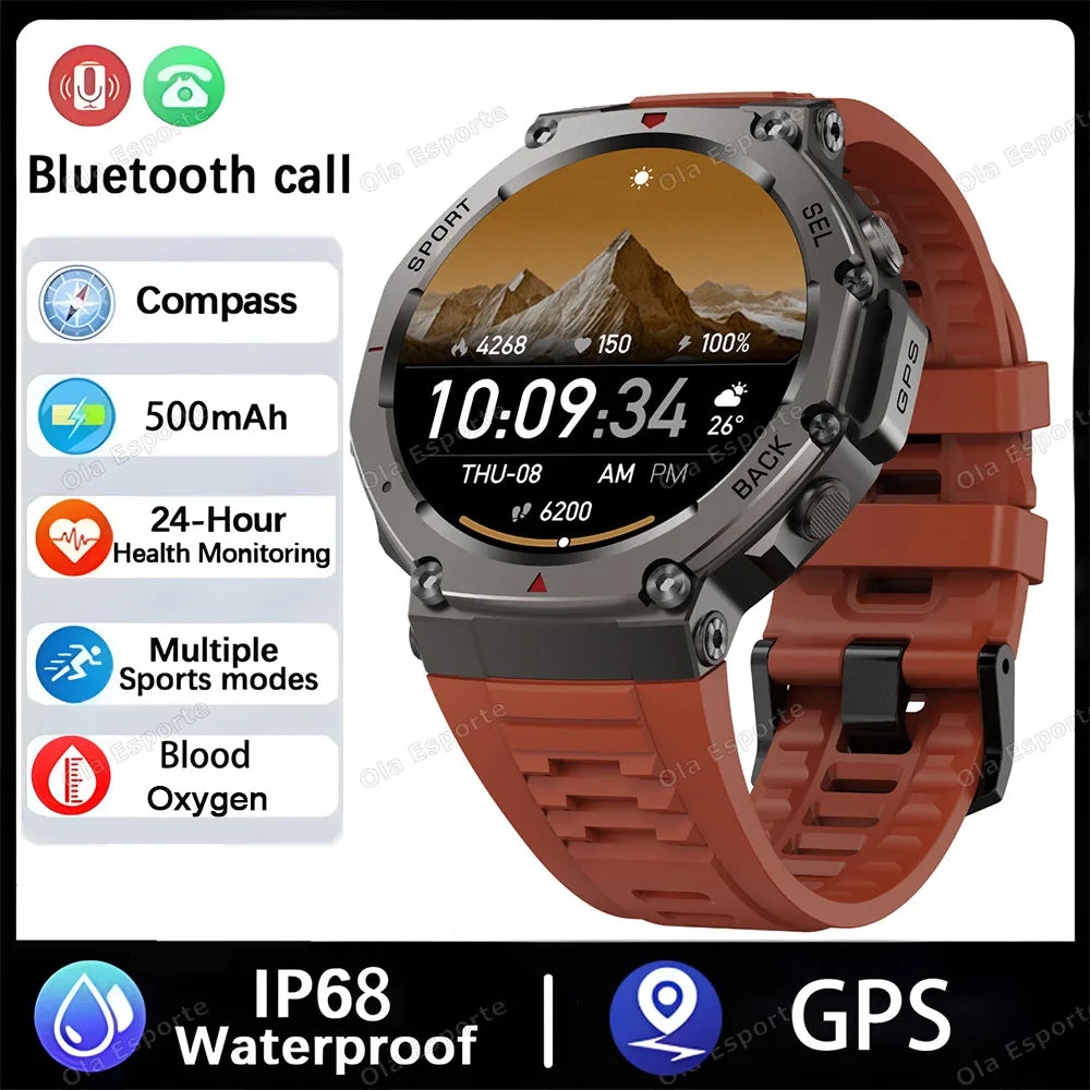 Ola Esporte HW12 Military GPS Smart Watch | AMOLED, 5ATM, 170+ Sports