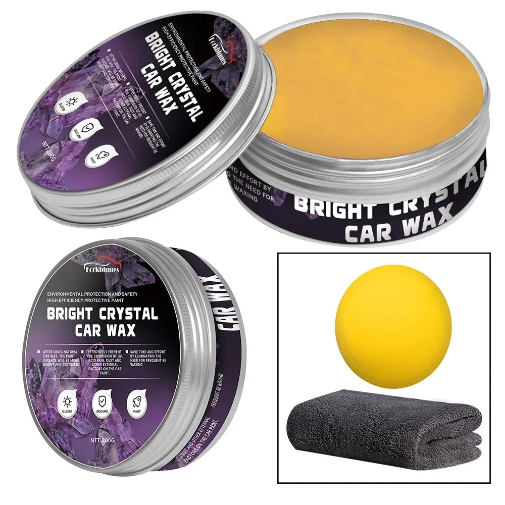 Car Wax Crystal Plating Set Auto Nano Ceramic Coating Scratch Removal Agent Car Wax Polishing Paste Maintenance Care Cream Peaceful Pleasures Health and Wellness For all car