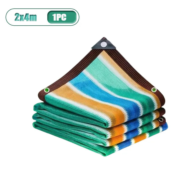 Colorful Sun Shade Net – Breathable Outdoor Shade Sail 2x2m/2x4m Sun Shade Net Peaceful Pleasures Health and Wellness 2x4m-1PC