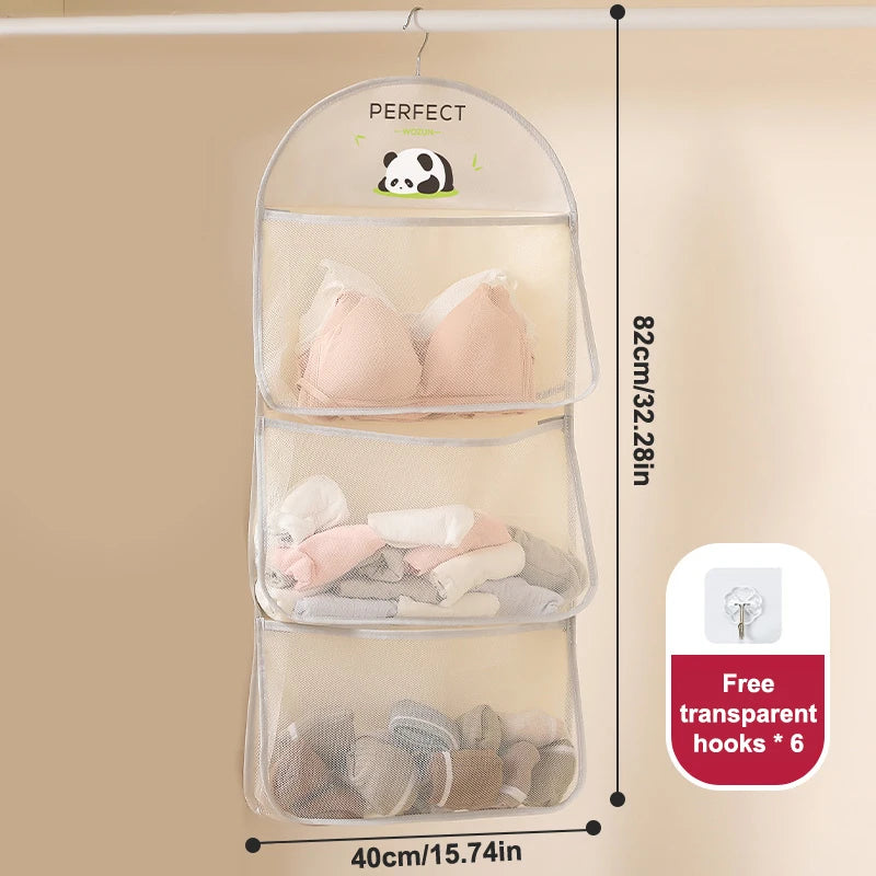 Breathable Mesh Hanging Storage Bag – 1/2/3 Layer Organizer