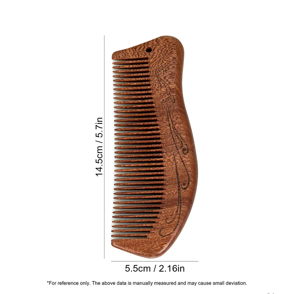 Sandalwood Hair Comb – Anti-Static, Anti-Tangle & Scalp Massage