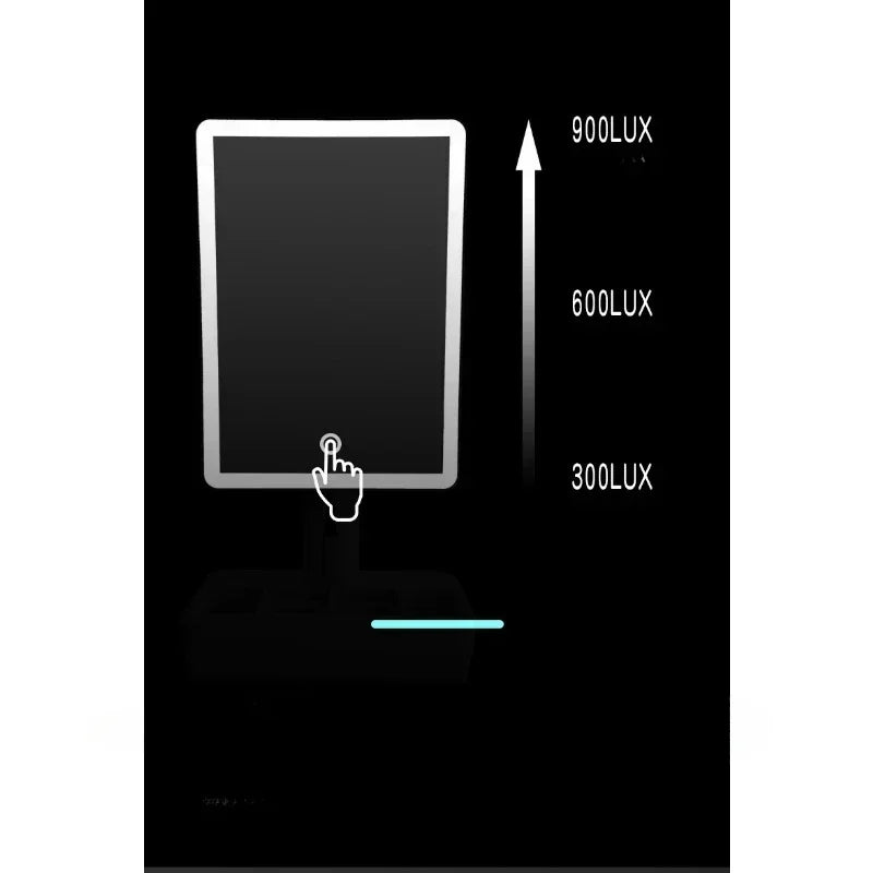 Desktop Vanity Mirror 20 LED Lights Touch Dimmer & Bluetooth Speaker