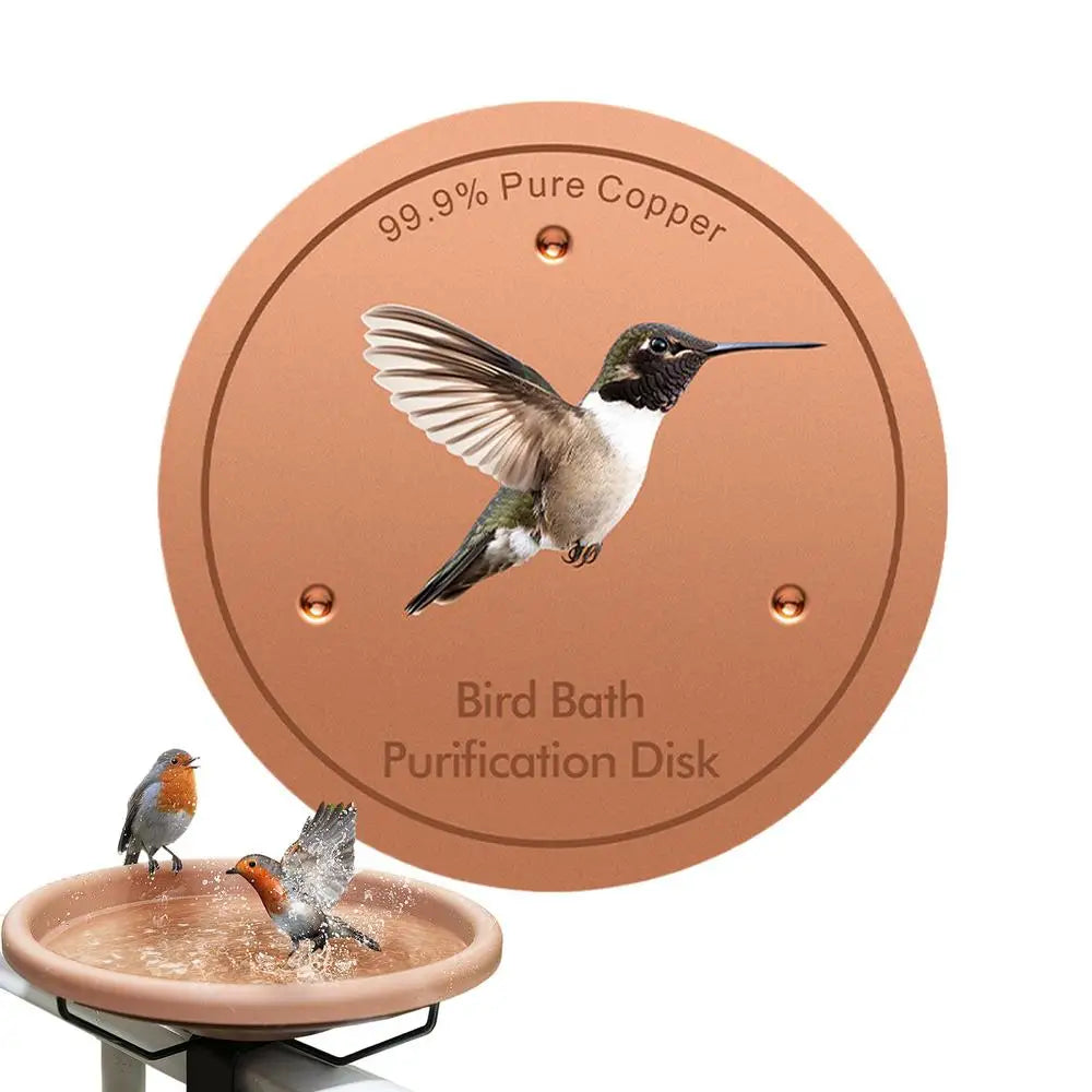 Copper Disc for Bird Bath – 10cm Water Purification Disk