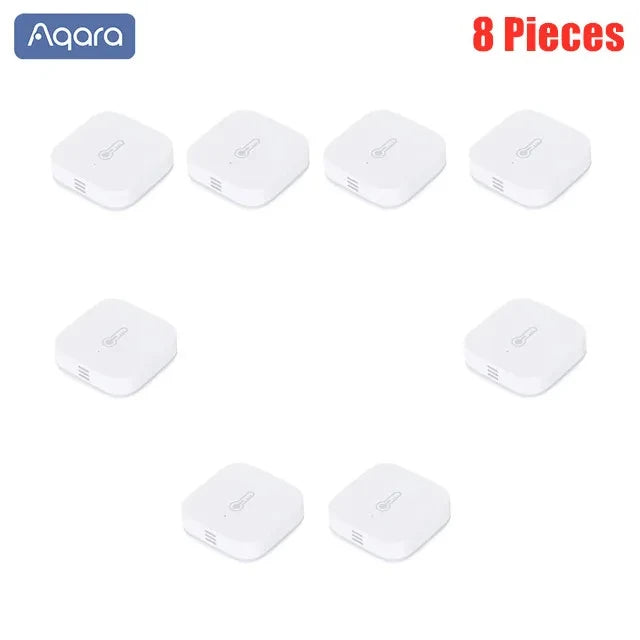 Aqara Temperature Sensor Smart Air Pressure Humidity Environment Sensor Zigbee Smart Home For XiaoMi Mi Home Homekit Peaceful Pleasures Health and Wellness 8pcs sensor China Mainland