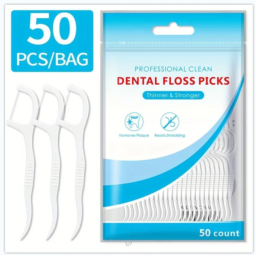 Ultra-Fine Silicone Toothpicks | Portable Dental Floss Picks