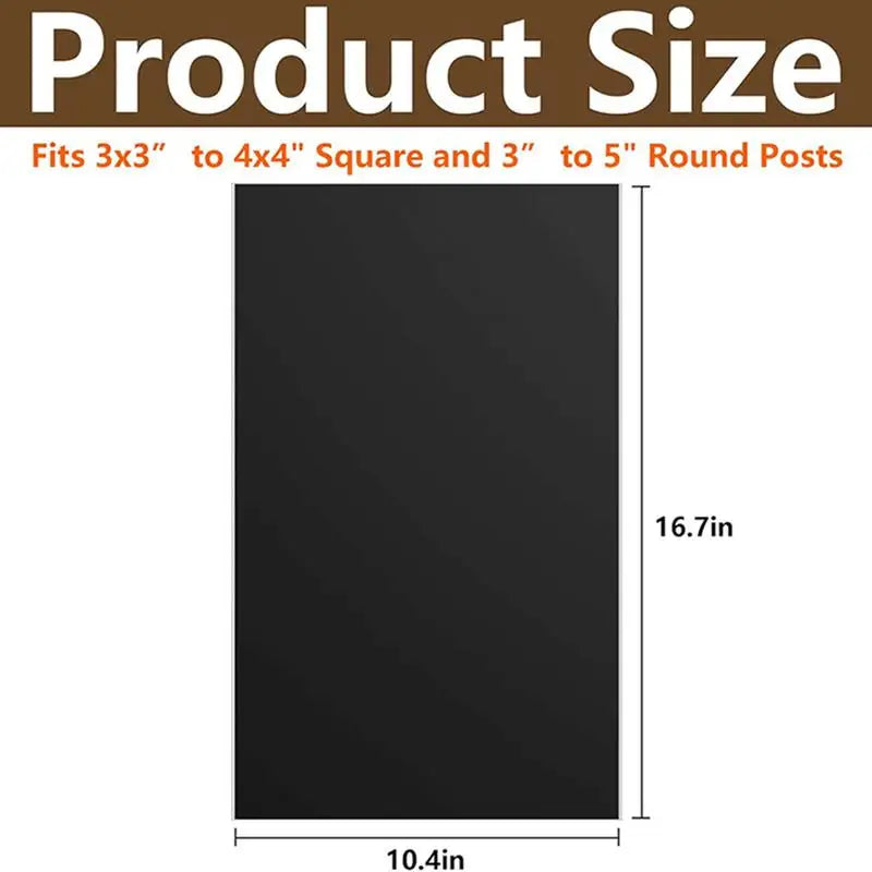 Fence Post Protectors 8-Pack | Waterproof Self-Adhesive PVC Wrap Fence Post Protector Peaceful Pleasures Health and Wellness