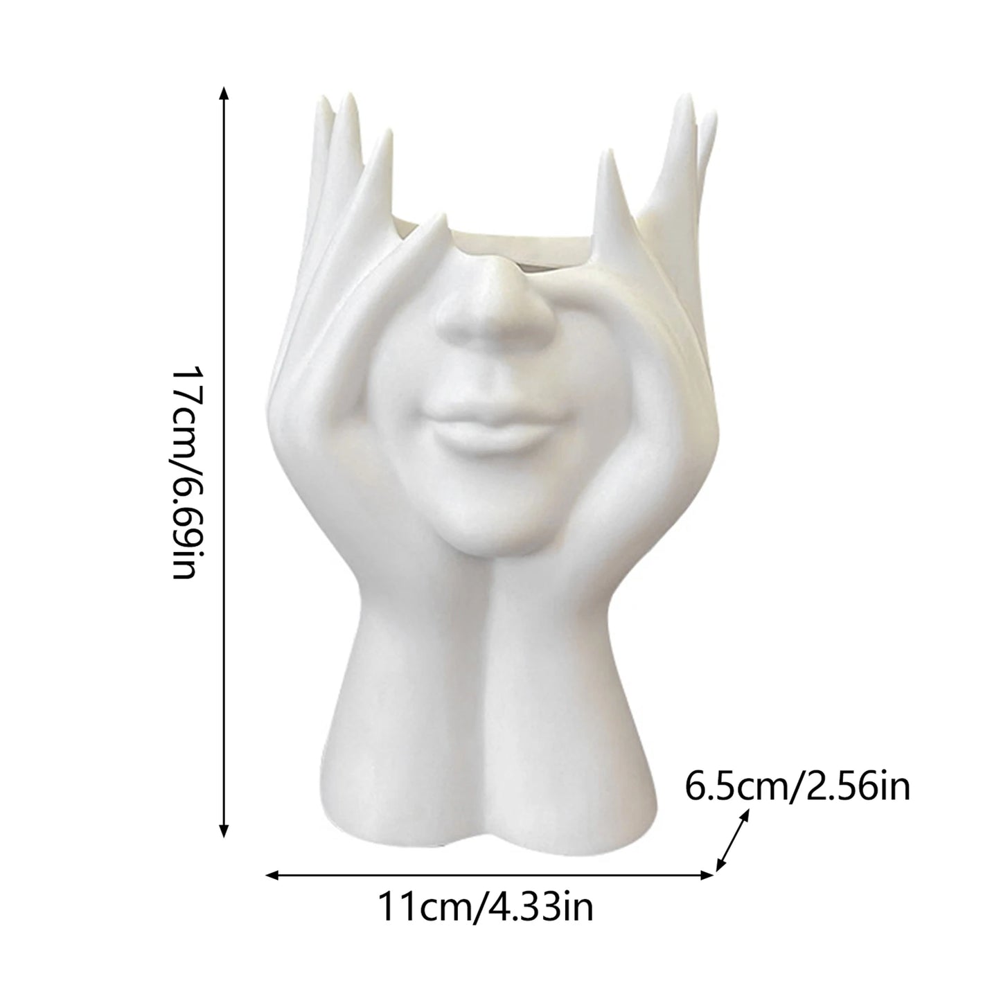Creative Human Body Art Makeup Brush Holder Office Desk Pen Holder Gift for Family Coworkers for Vanity Dresser Office Peaceful Pleasures Health and Wellness